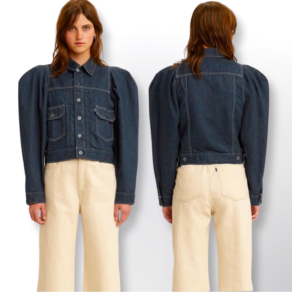 LEVI'S® MADE & CRAFTED® WOMEN'S ANGEL SLEEVE TRUCKER JACKET in MIST RINSE